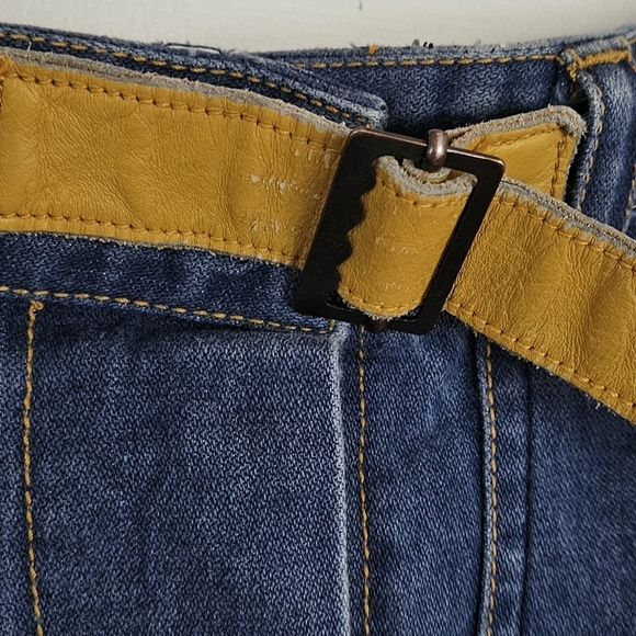 70s Le Chateau western belted denim midi skirt - Picture 3 of 8